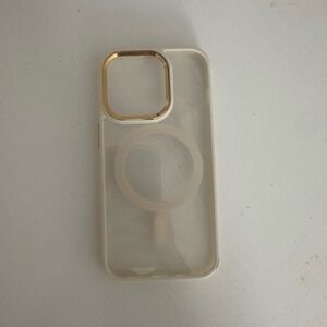Transparent Gold Phone Case